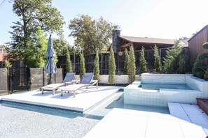 Outdoor pool, a heated pool - Storied Cottage w/pool & hot tub (Tulsa)