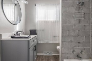 Hair dryer, towels