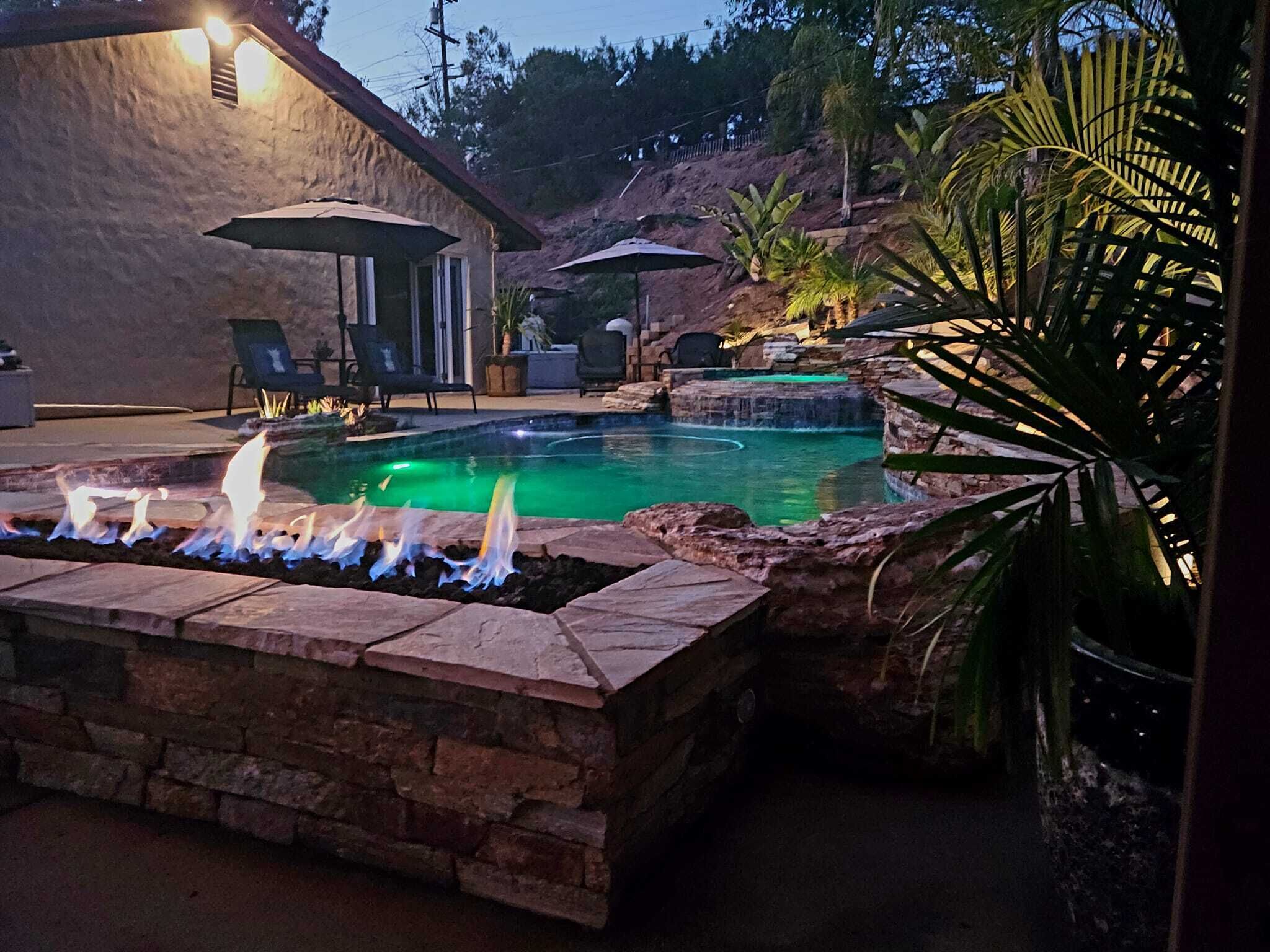 Outdoor pool, a heated pool