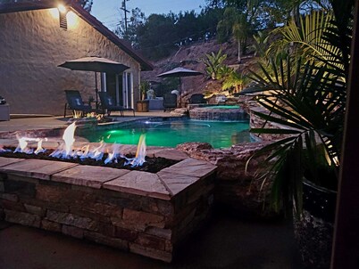 Tranquil oasis in San Diego. Private home with resort style pool and spa.