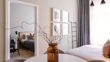 2 bedrooms, iron/ironing board, travel cot, WiFi