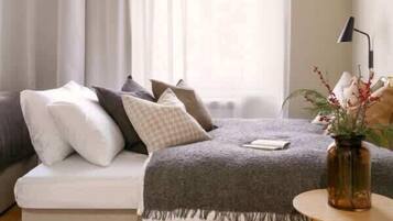 5 habitaciones, tabla de planchar con plancha, wifi y ropa de cama