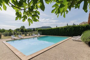 Pool - House 'Les Sources Gîte Calabert' with Shared Pool, Private Terrace and Air Conditioning (Chambonas)