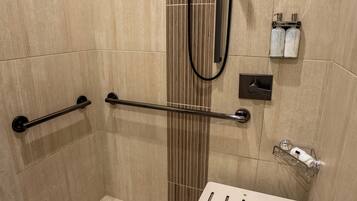 Standard Room, 2 Queen Beds, Mobility Accessible | Bathroom | Shower, rainfall showerhead, designer toiletries, hair dryer