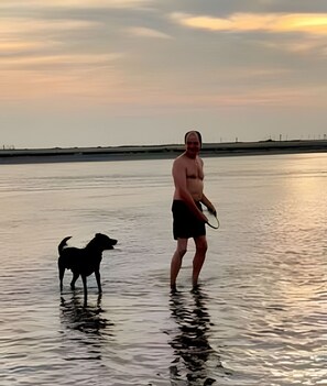 Ferienhütte | Strand | Privatstrand in der Nähe, Liegestühle, Sonnenschirme, Strandtücher