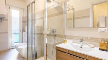 Dusche, Haartrockner, Bidet, HandtĂŒcher