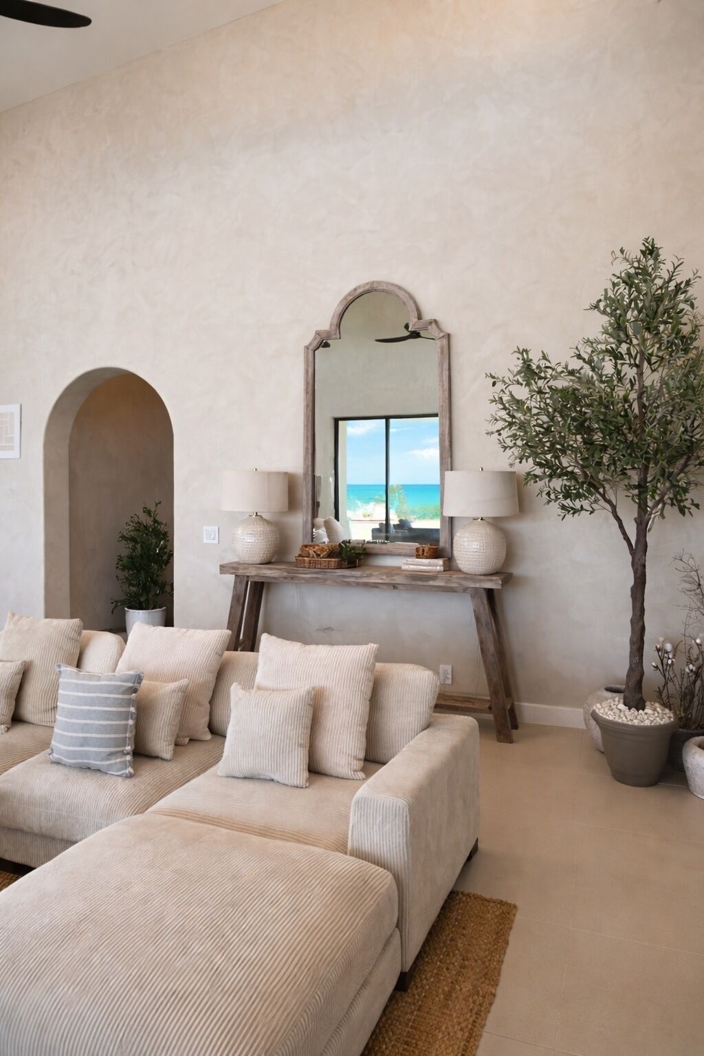 Smart-tv, een kantoor en een printer