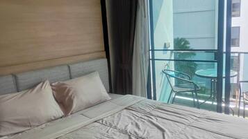 1 makuuhuone, vuodevaatteet