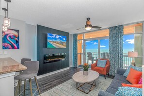 Smart-TV, Kamin, Tischfußball