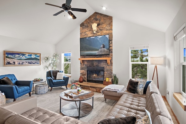 TV connectée, cheminée