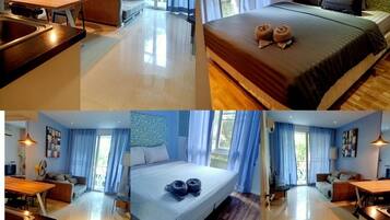 1 bedroom, bed sheets