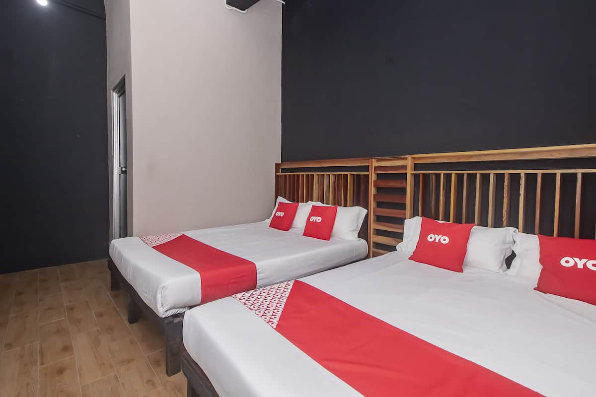 Laptop workspace, free WiFi, bed sheets