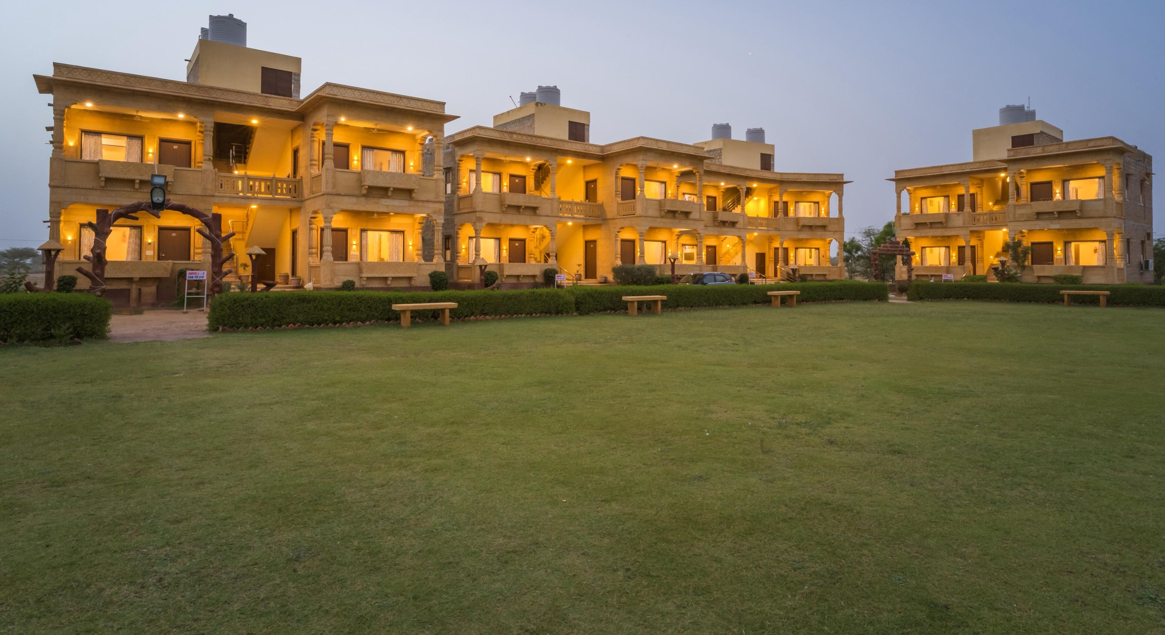 Front of property - evening/night