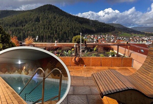 Indoor pool, a heated pool - Schwarzwaldausblick Baiersbronn - Umweltfreundliche Entspannung mit Schwimmbad (Baiersbronn)