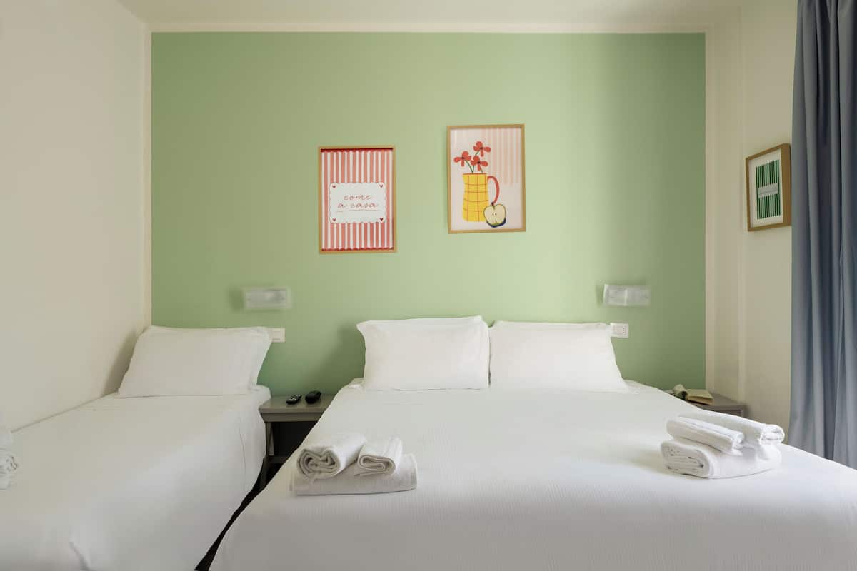 Desk, iron/ironing board (on request), WiFi (free), bed sheets