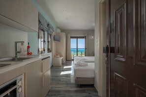 Comfort Room, Sea View | Living area - Alkioni by the Sea Hotel (Kassandra)