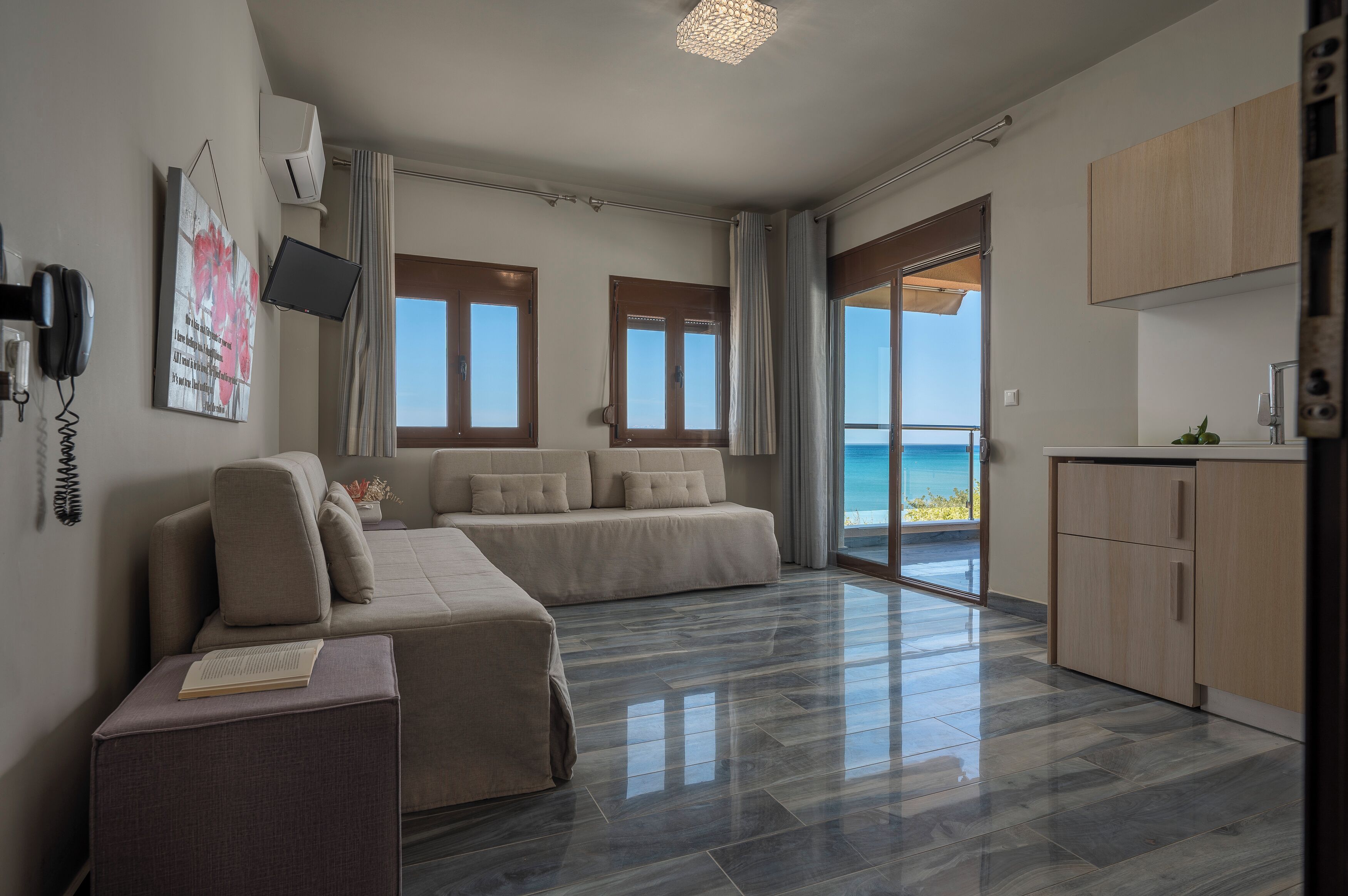 Suite, 1 habitación, vista al mar | Insonorización, wifi gratis y ropa de cama 