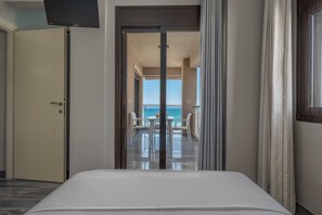 Suite, 1 Bedroom, Sea View | Soundproofing, free WiFi, bed sheets - Alkioni By The Sea (Kassandra)