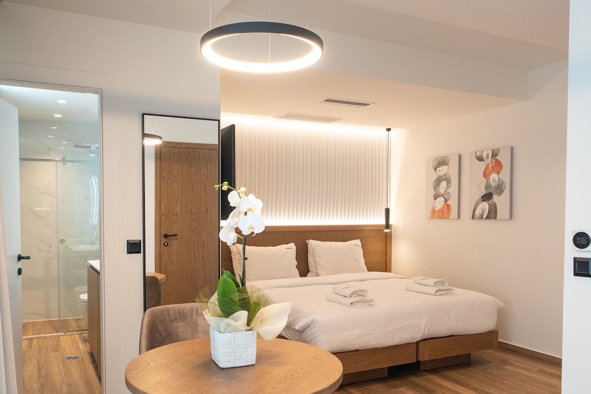 Habitación estándar con 1 cama matrimonial o 2 individuales, para no fumadores | 1 habitación, caja de seguridad en la habitación y escritorio