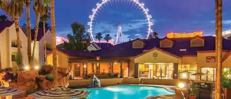 Outdoor pool, a heated pool