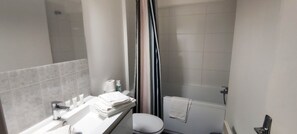 Hair dryer, towels