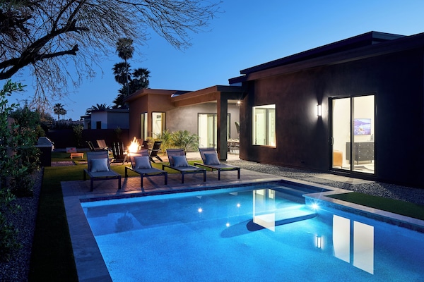 Een verwarmd zwembad