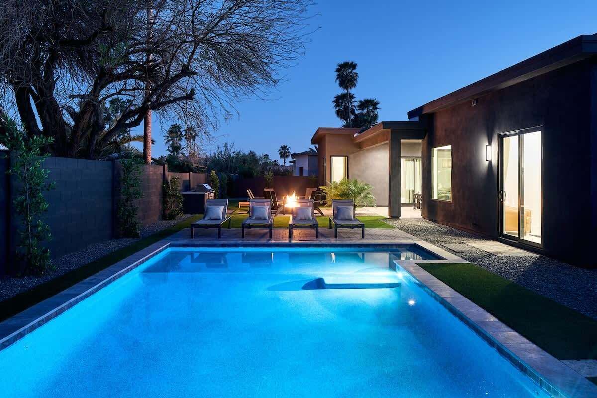 A heated pool