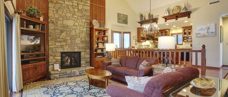 Télévision, cheminée