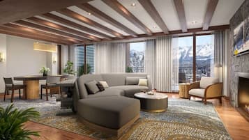 Smart TV, fireplace, video games, ping pong