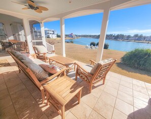 Terrace/patio - Gorgeous 5 Bedroom, 3 Bath Waterfront Home! (Cape Charles)