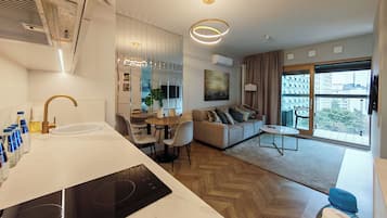 Standard Apartment, 1 Bedroom, City View | 1 bedroom, down comforters, minibar, individually decorated