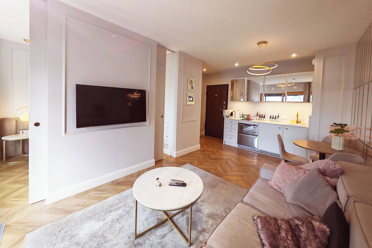 Standard Apartment, 1 Bedroom, City View | Down comforters, minibar, laptop workspace, iron/ironing board