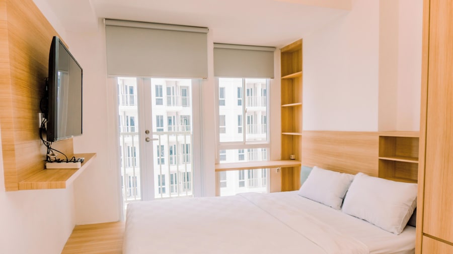 도쿄 리버사이드 PIK 2 아파트 30층에 위치한 편안한 스튜디오