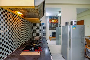 Leilighet | Eget kjøkken | Kjøleskap, kokeplater og riskoker