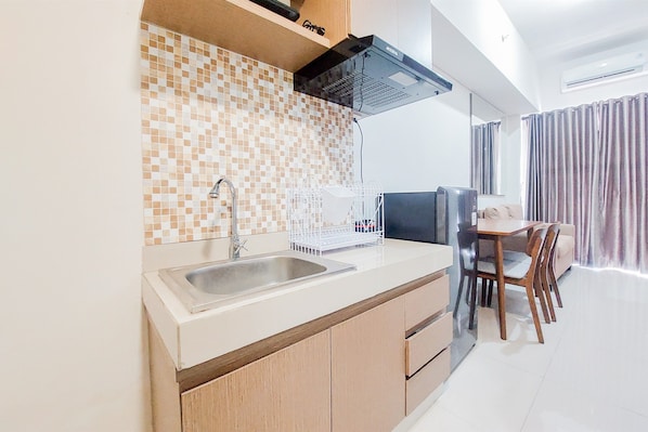 Apartment | Eigene Küche | Kühlschrank, Herdplatte, Reiskocher, Esstisch