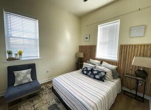 2 bedrooms, desk, travel crib, free WiFi