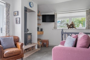 Smart TV, fireplace