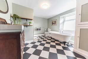 Hair dryer, towels, soap