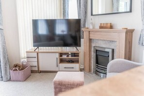 TV connectée, cheminée