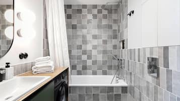 Shower, hair dryer