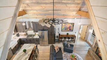 Smart TV, fireplace, video games, books