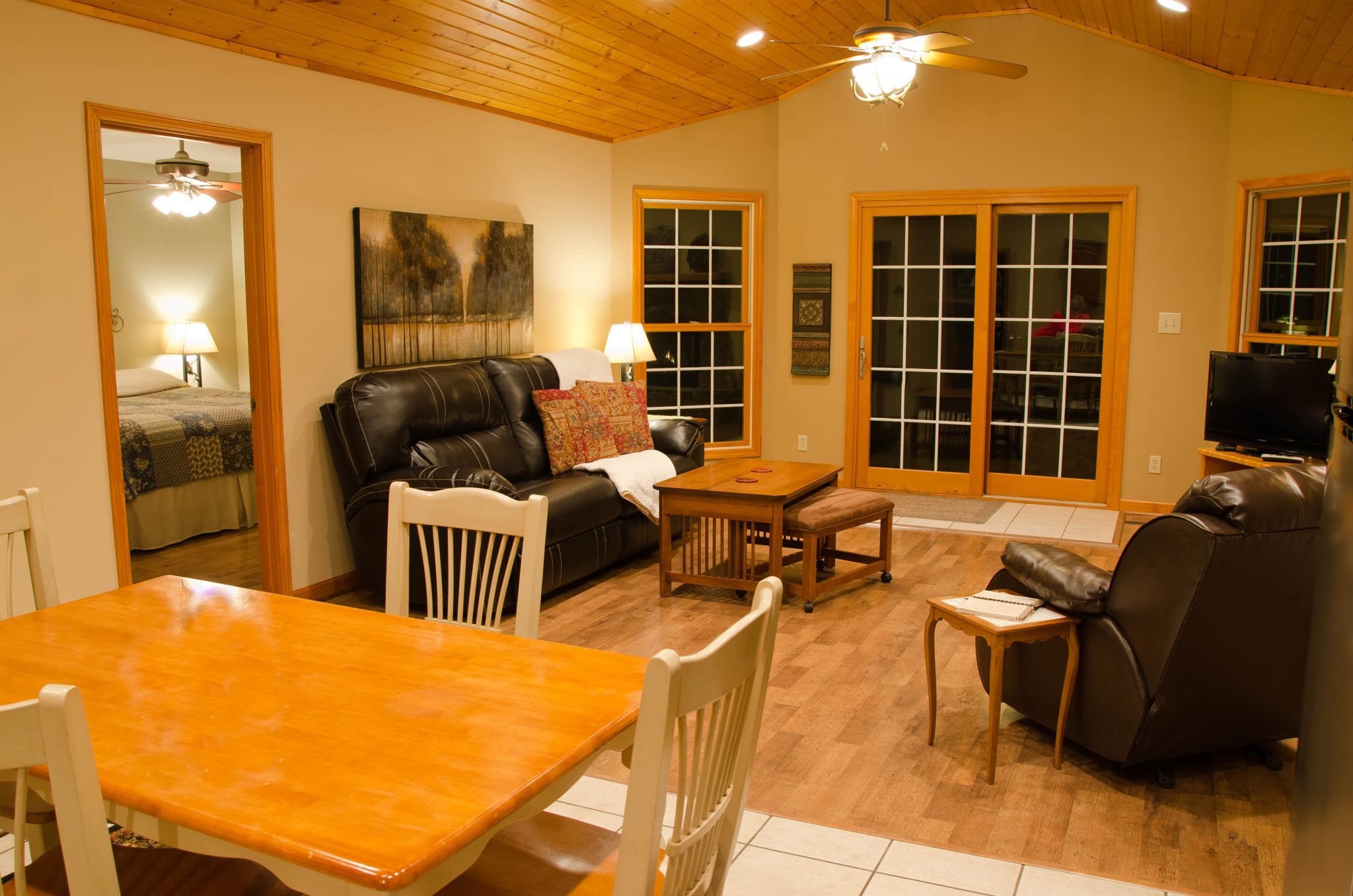 TV, fireplace, DVD player