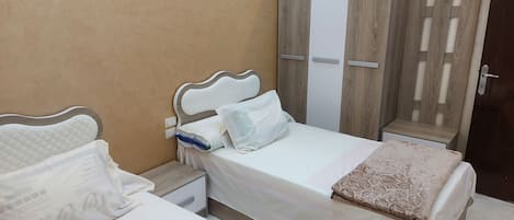 2 bedrooms, bed sheets