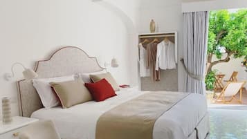 Apartemen, jet tub | 1 kamar tidur, seprai premium, selimut bulu angsa, dan minibar