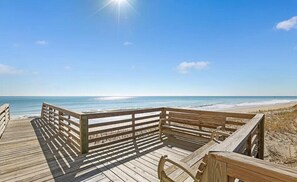 On the beach, beach towels - Private beach access! Condo near the heart of Surf City ! (Surf City)