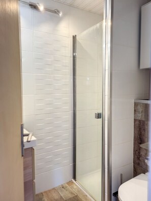 Shower, hair dryer