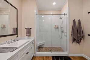Hair dryer, towels