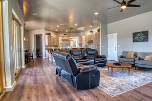 Smart TV, table football, books, stereo