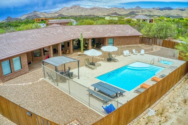 Outdoor pool, a heated pool - Event Ready Spacious Tucson Villa w/ Private Pool (Tucson)