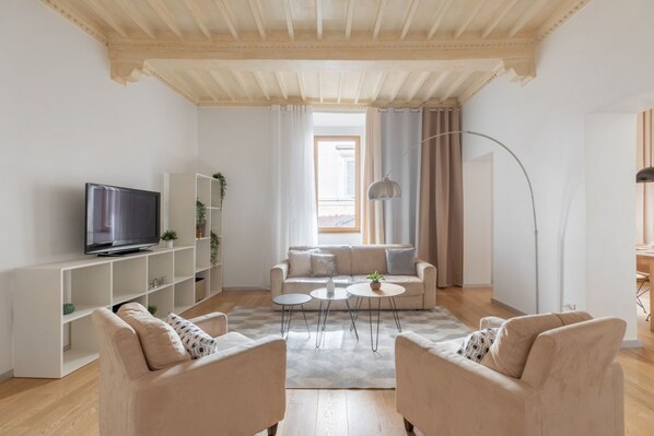 Living area - iFlat | Navona White and Stylish Apartment (Roma)